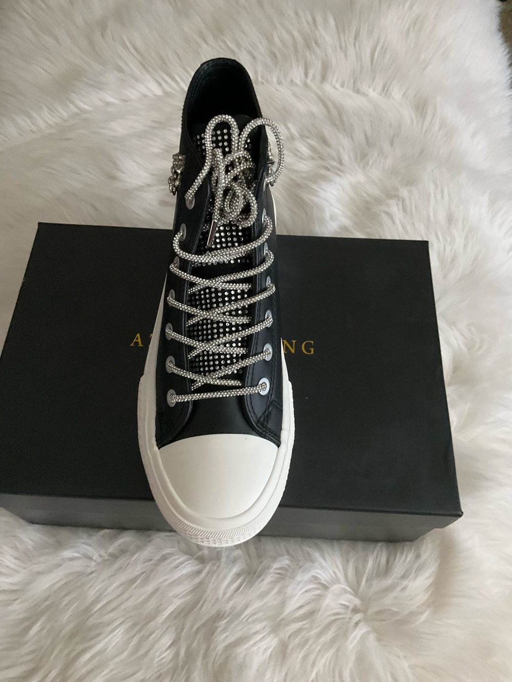 Azalea Wang Raspberry Rhinestone Sneakers - Picture 2 of 6